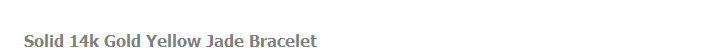 Solid 14k Gold Yellow Jade Bracelet